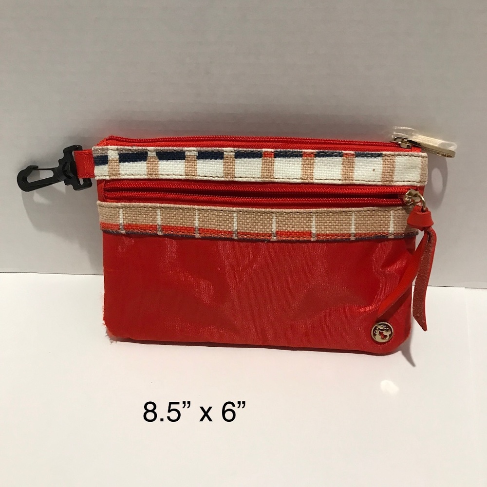 Spartina Quarterdeck Zippered pouch w/outside pocket; Excellent condition
